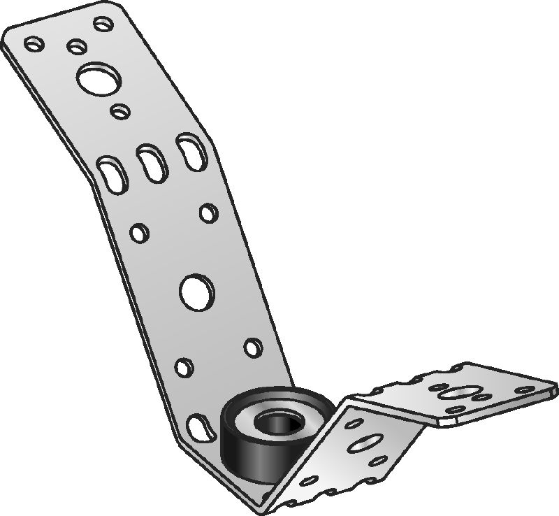 Support de ventilation MVA-S Attaches pour gaine de ventilation galvanisées pour la fixation de conduits d'air circulaires avec insonorisation