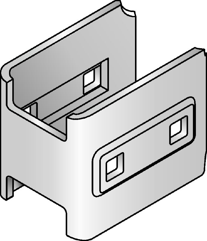 Connecteur MIQC-SC Élément de liaison galvanisé à chaud (GAC) utilisé avec des platines MIQ pour un positionnement libre du rail