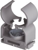Multi clip X-FC MX Fixation de tube ajustable optimisée pour les clous en bande et compatible avec une large gamme de méthodes de fixation, de matériaux support et de diamètres de gaines