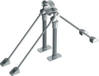 Point fixe universel MFP-ULD2-I pour charges légères Point fixe double galvanisé, renforcé des deux côtés, avec isolation acoustique pour applications moyennes / légères jusqu'à 8 kN
