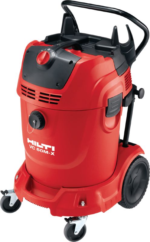 Aspirateur de poussière VC 60M-X de classe M Extracteur de poussière très puissant pour le raccordement avec des outils électriques et des nettoyages de chantier (à eau et à sec), réservoir de 60 l