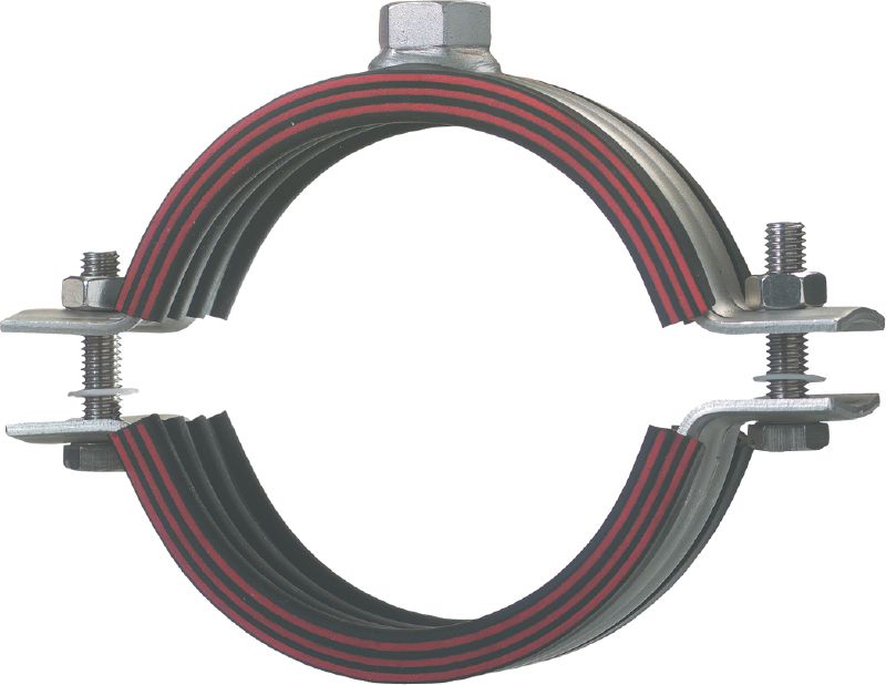Collier de serrage MP-MRI pour charges lourdes Collier de serrage en acier inoxydable (A4) avec insonorisation destiné aux applications pour charges lourdes