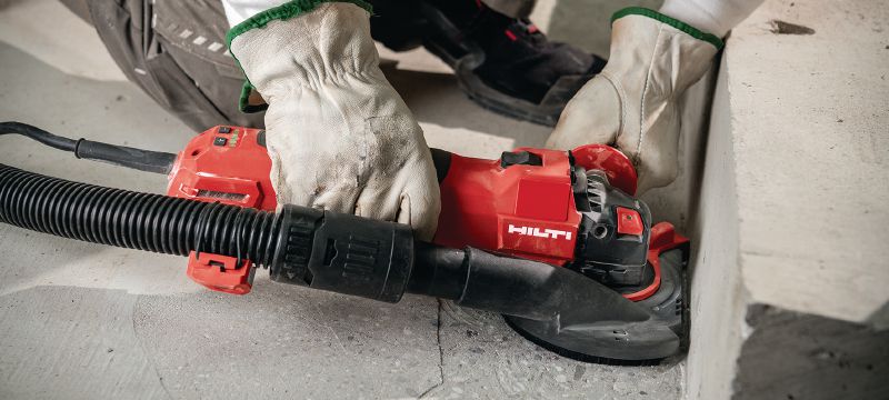 Meuleuse d'angle AG 125-20SE Meuleuse d'angle 2 000 W avec moteur à induction, variateur de vitesse et bouton marche / arrêt pour la découpe et le meulage du métal, du béton et de la maçonnerie avec des disques jusqu'à 125 mm Applications 1