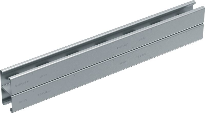 Rail profilé en C MT-40D Rail profilé en C double pour charges moyennes, adapté aux composants MT-FL / MT-TL dans les environnements intérieurs
