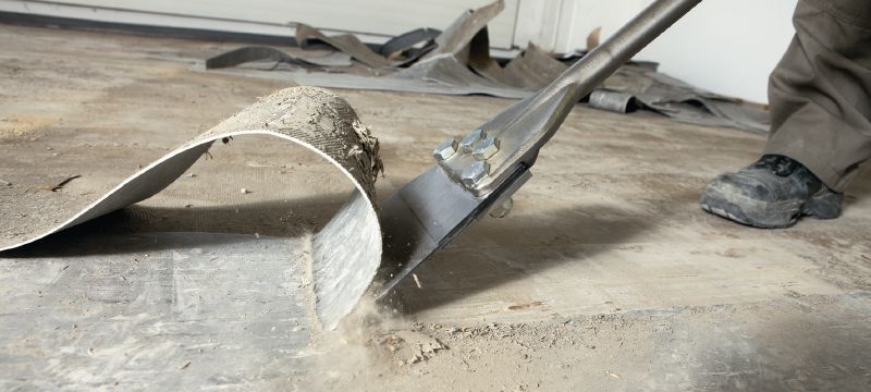 Grattoirs de sol TE-Y FS Burins grattoirs de sol SDS Max (TE-Y) très tranchants pour l'enlèvement des sols et des revêtements à l'aide d'outils de démolition Applications 1