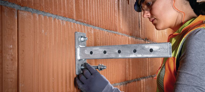 Tige d'ancrage HAS-8.8 Tige d'ancrage pré-découpée pour les chevilles époxy/hybrides à injection dans le béton et la maçonnerie. Applications 1